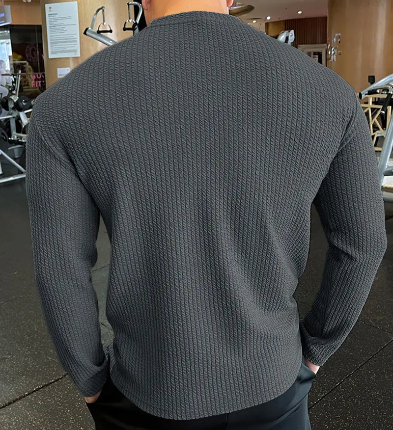 Men's Black Knitted Long Sleeve Sweater 2022 — feature 13