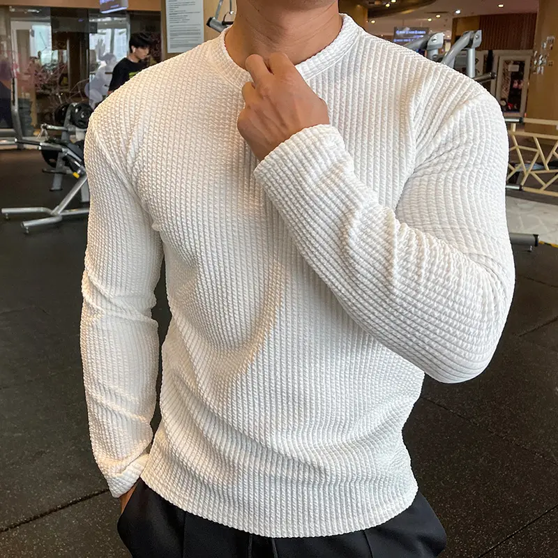 Men's Black Knitted Long Sleeve Sweater 2022 — feature 2