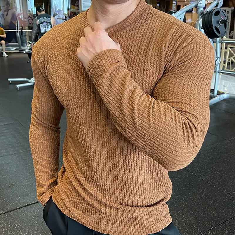 Men's Black Knitted Long Sleeve Sweater 2022 - Image 3