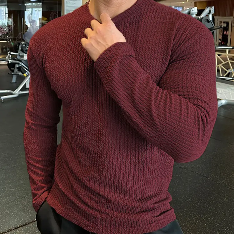 Men's Black Knitted Long Sleeve Sweater 2022 - Image 6
