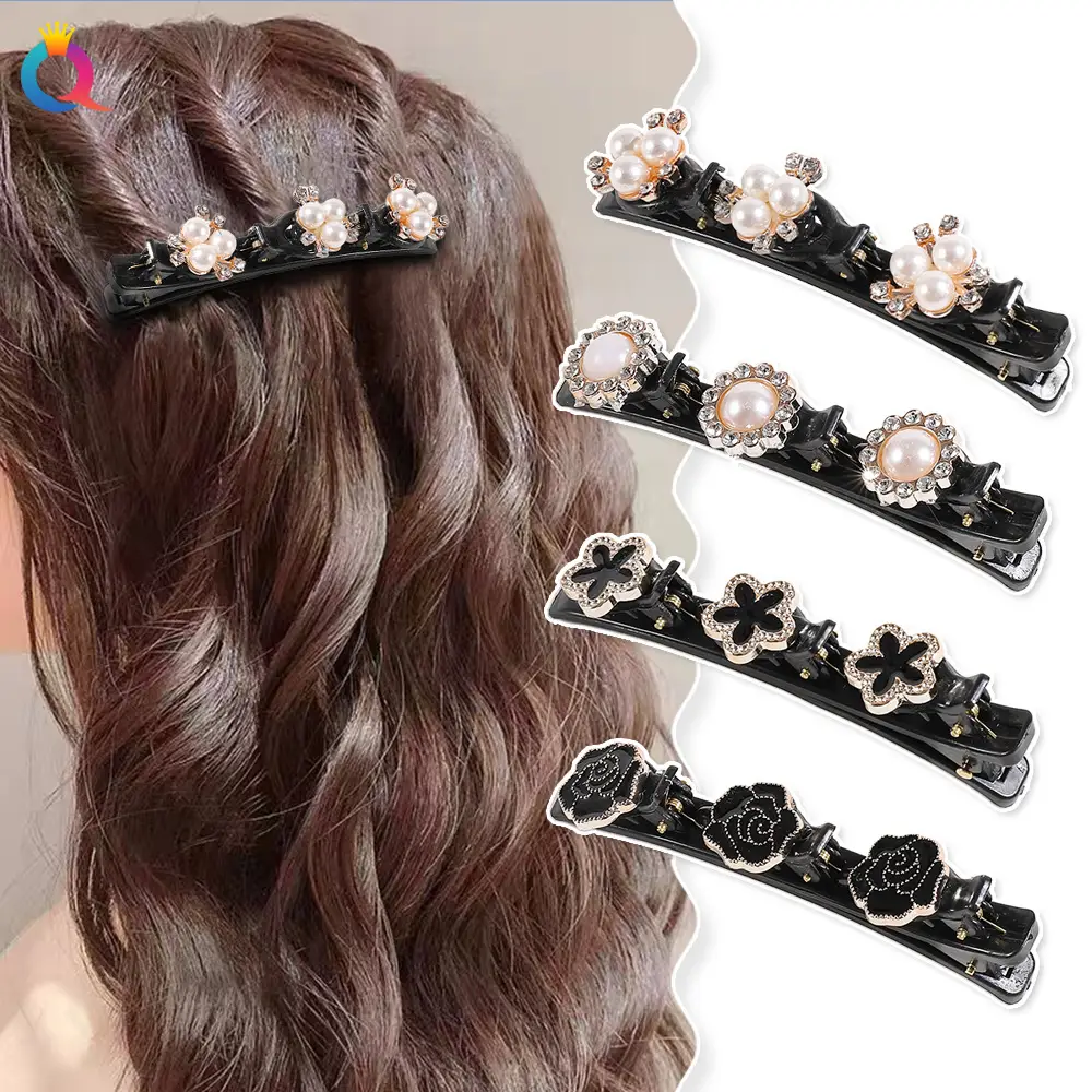 Four-Leaf Clover Hairpin Women's Broken Hairpin Hair Weaving Artifact Side Clip Bangs Clip
