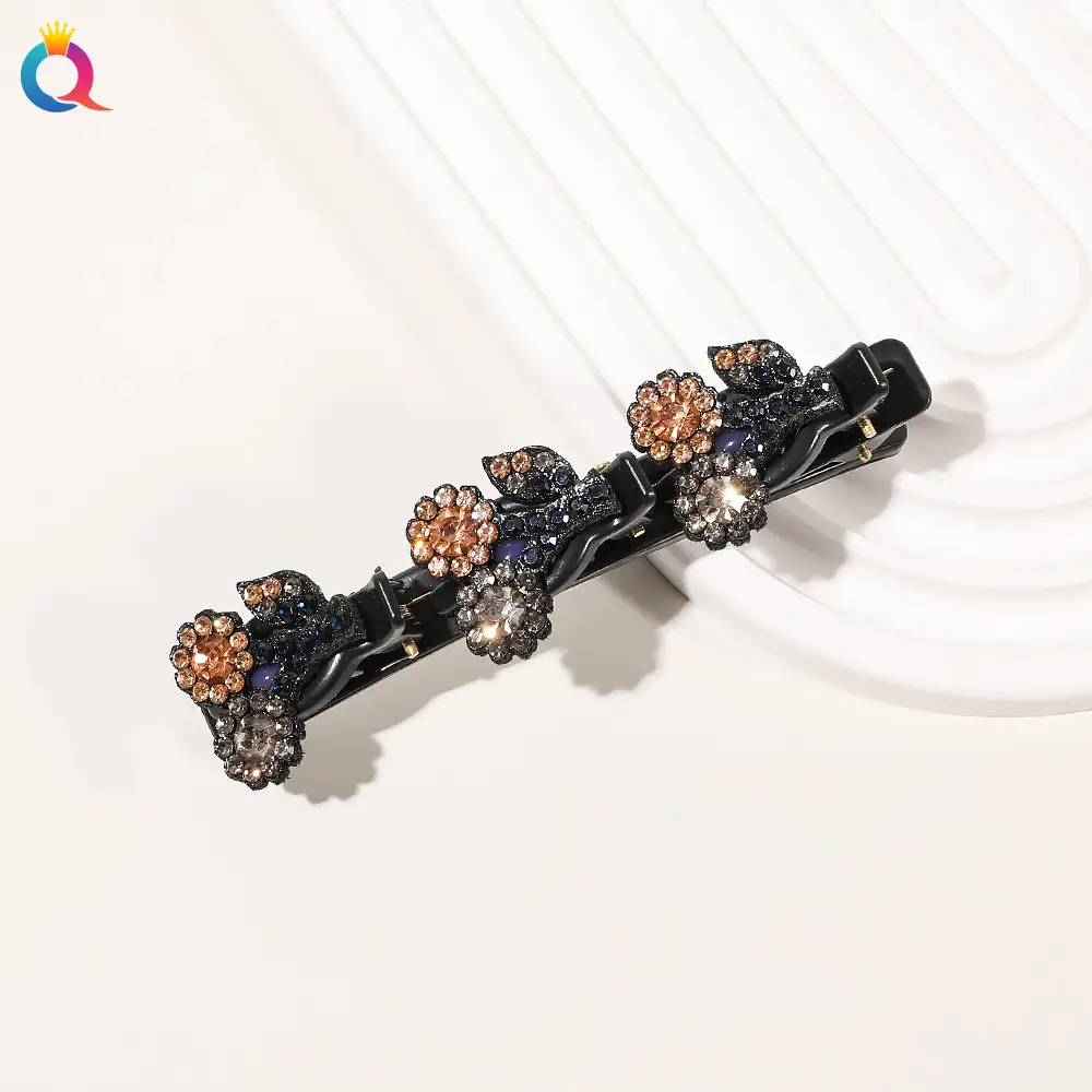 Four-Leaf Clover Hairpin Women's Broken Hairpin Hair Weaving Artifact Side Clip Bangs Clip