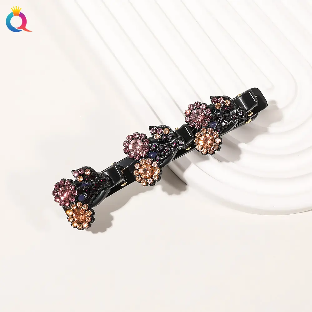 Four-Leaf Clover Hairpin Women's Broken Hairpin Hair Weaving Artifact Side Clip Bangs Clip