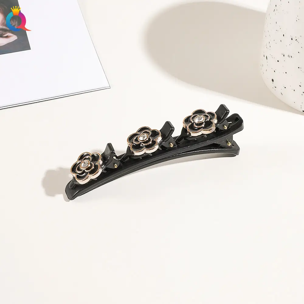 Four-Leaf Clover Hairpin Women's Broken Hairpin Hair Weaving Artifact Side Clip Bangs Clip