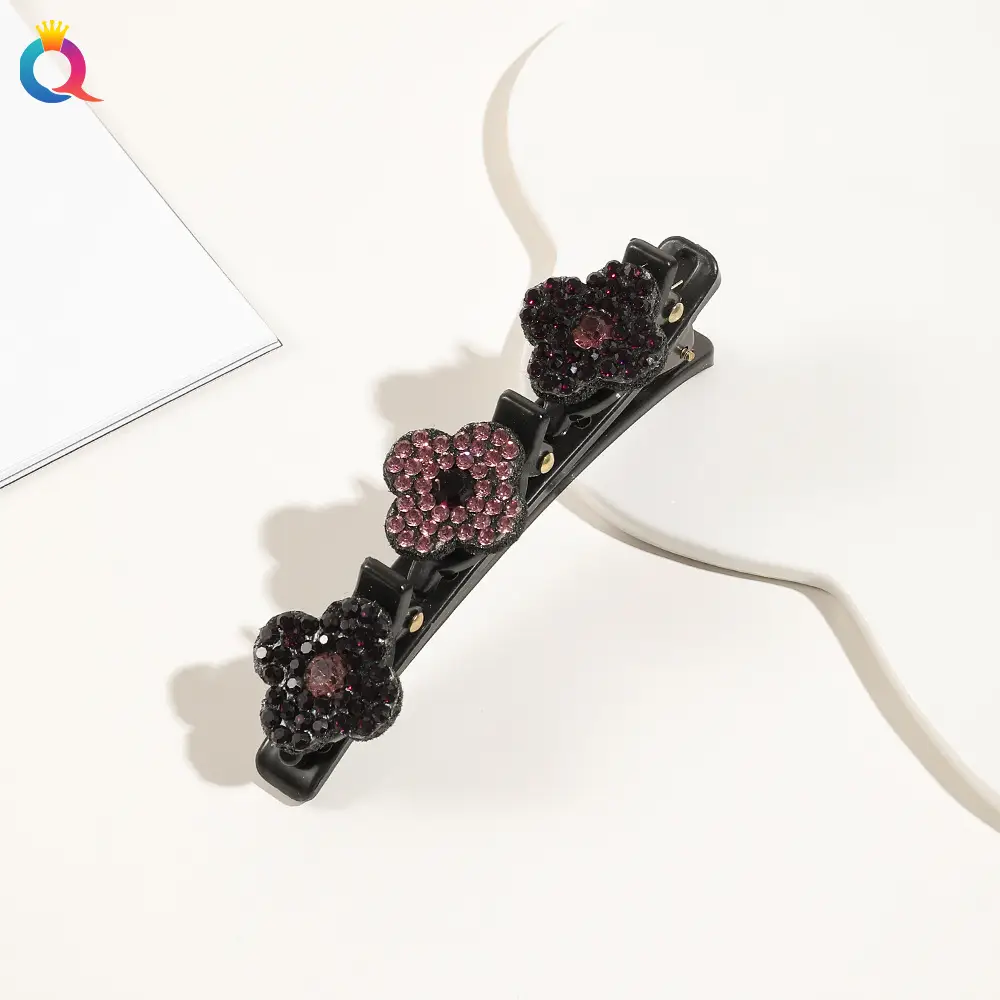 Four-Leaf Clover Hairpin Women's Broken Hairpin Hair Weaving Artifact Side Clip Bangs Clip