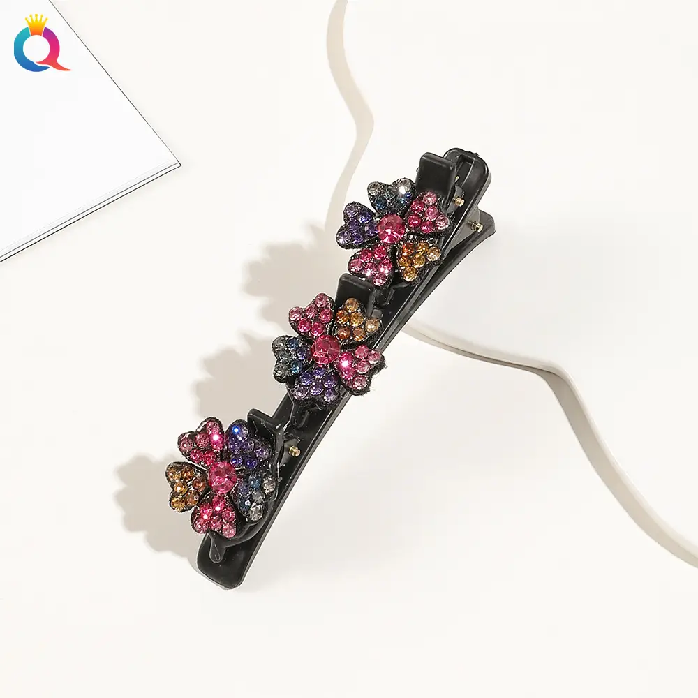 Four-Leaf Clover Hairpin Women's Broken Hairpin Hair Weaving Artifact Side Clip Bangs Clip