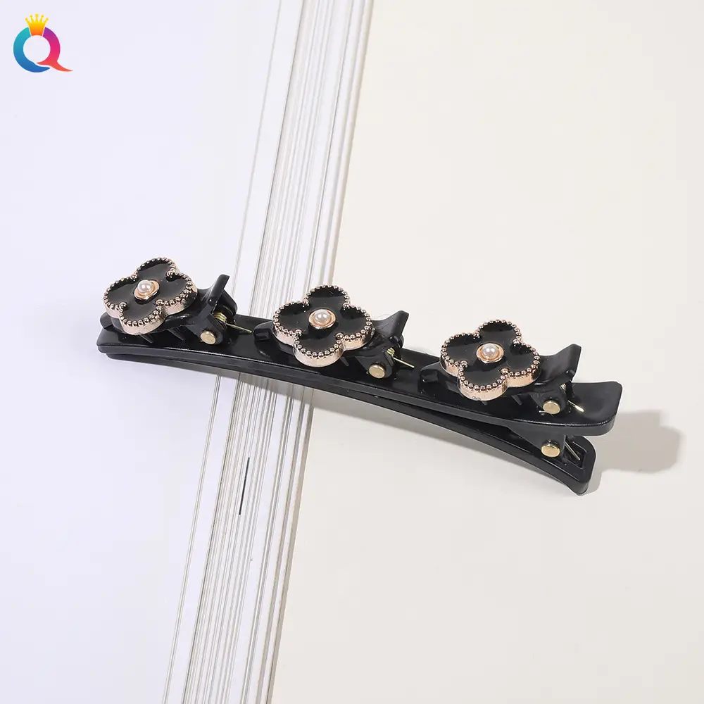 Four-Leaf Clover Hairpin Women's Broken Hairpin Hair Weaving Artifact Side Clip Bangs Clip