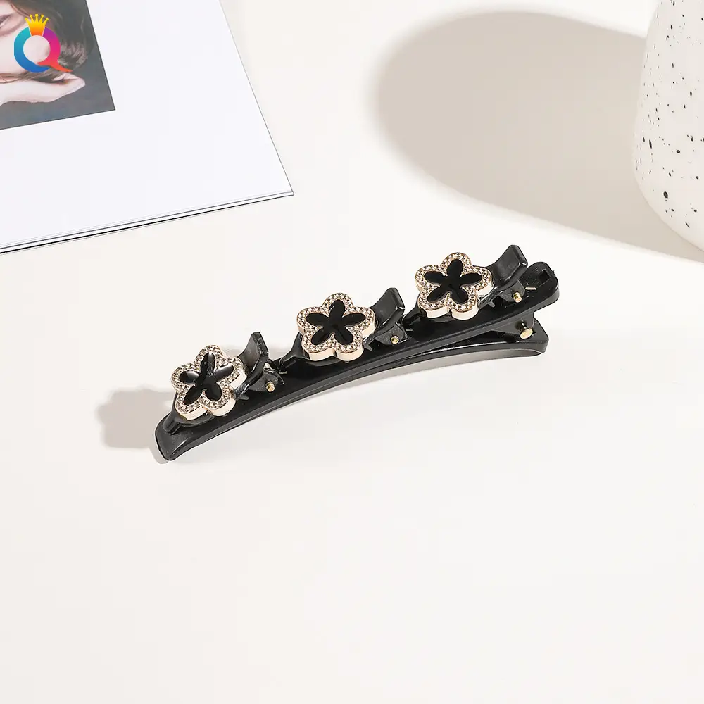 Four-Leaf Clover Hairpin Women's Broken Hairpin Hair Weaving Artifact Side Clip Bangs Clip