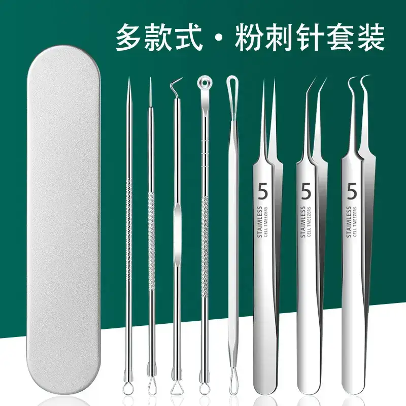 Stainless Steel Acne Clip Set 8-Piece No.5 Needles - Image 47
