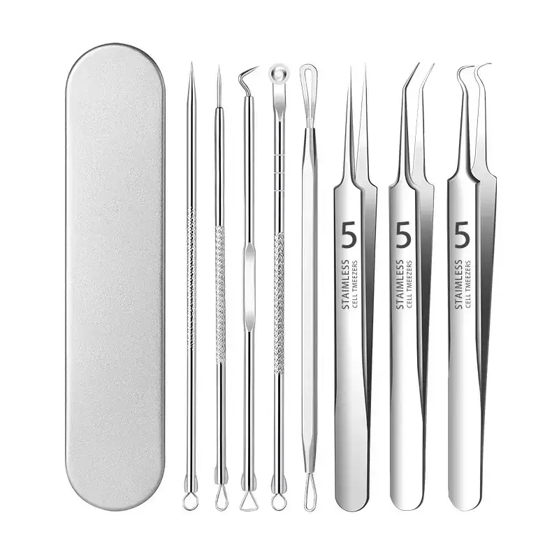Stainless Steel Acne Clip Set 8-Piece No.5 Needles - Image 50