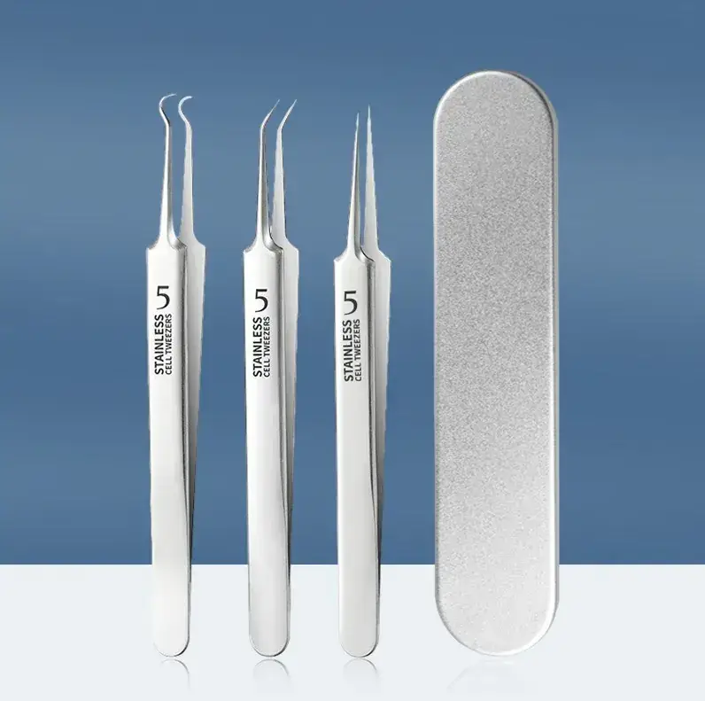 Stainless Steel Acne Clip Set 8-Piece No.5 Needles - Image 34