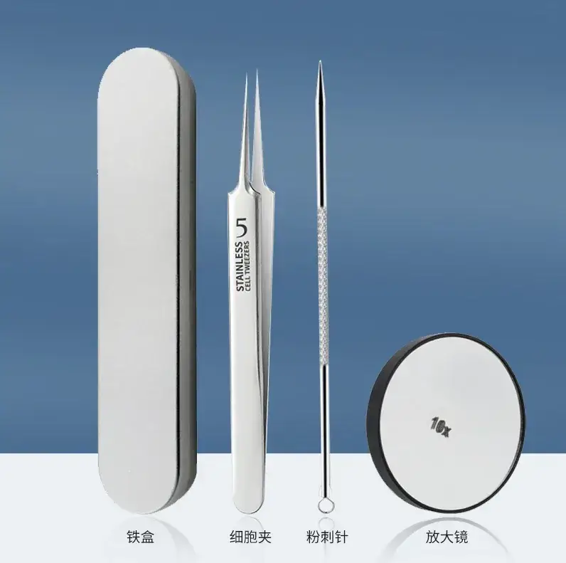 Stainless Steel Acne Clip Set 8-Piece No.5 Needles - Image 37