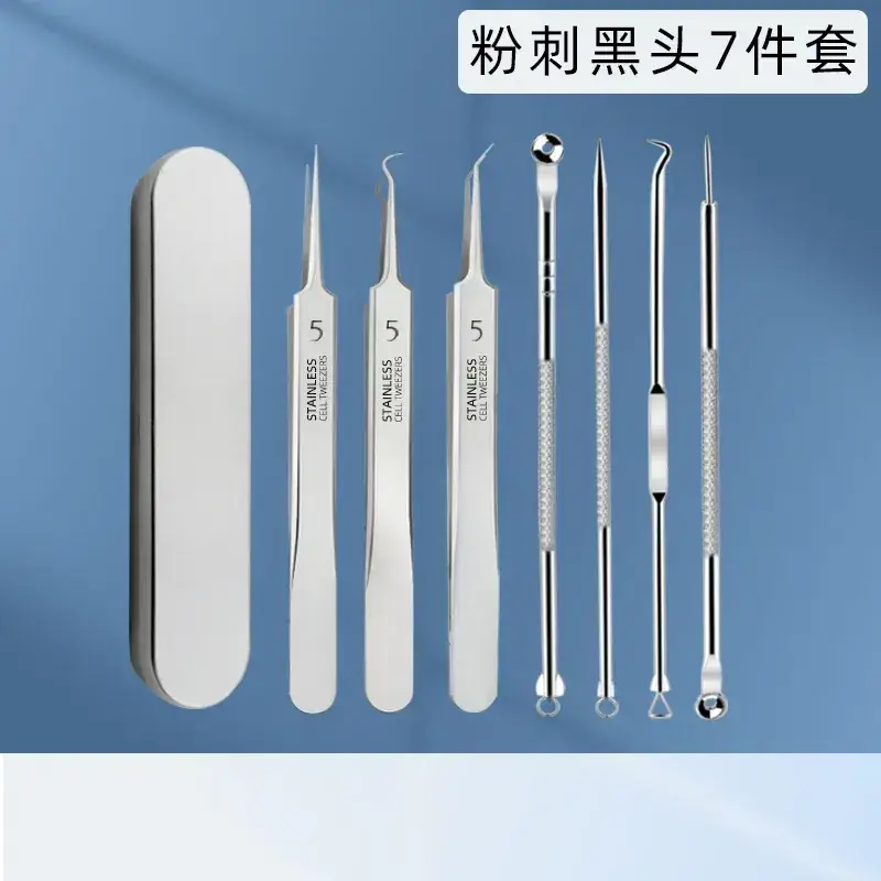 Stainless Steel Acne Clip Set 8-Piece No.5 Needles - Image 4