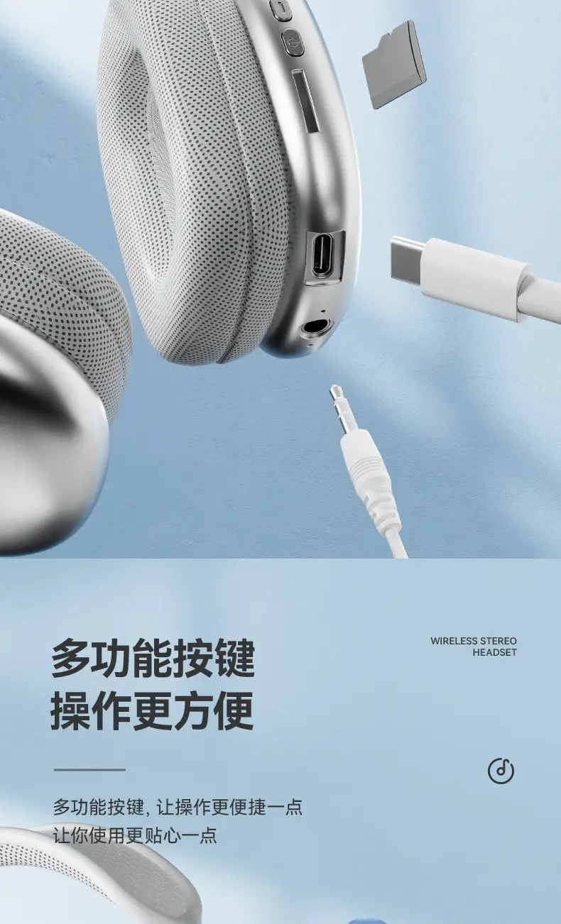 Wireless Bluetooth Headset Blue Noise Reduction Huaqiangbei — feature 14
