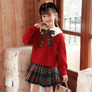 Girls Floral Long Sleeve Sweater White Medium to Large — feature 27