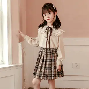 Girls Floral Long Sleeve Sweater White Medium to Large — feature 35
