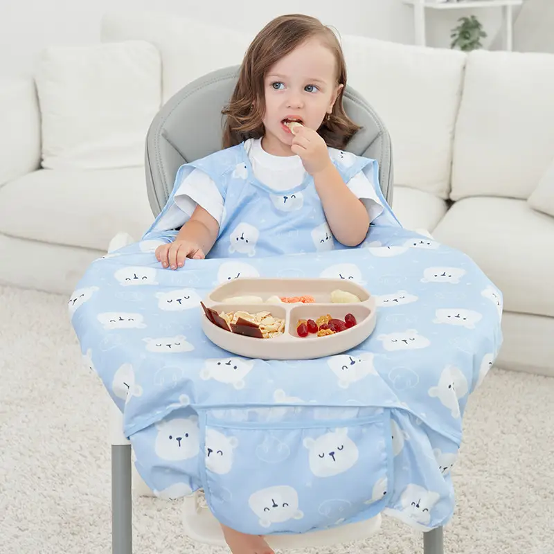 Baby Self-Feeding Dining Chair Cover Waterproof Dirty-Proof