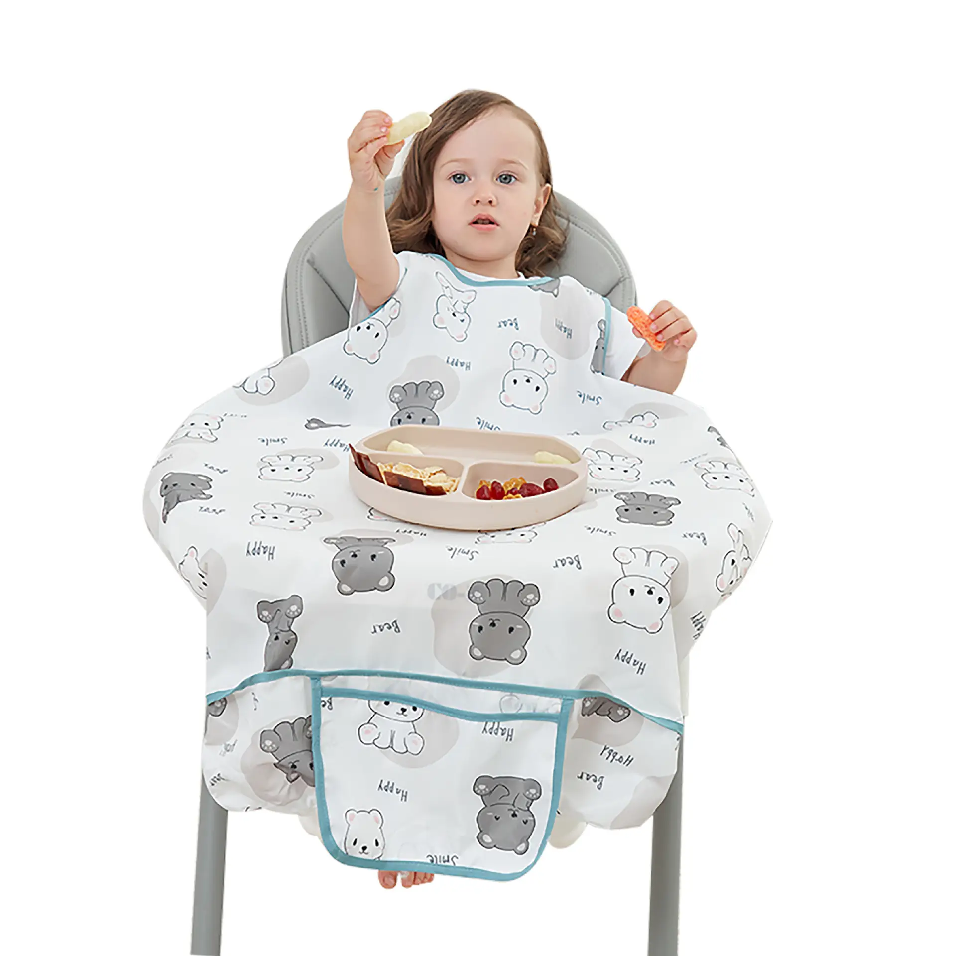 Baby Self-Feeding Dining Chair Cover Waterproof Dirty-Proof