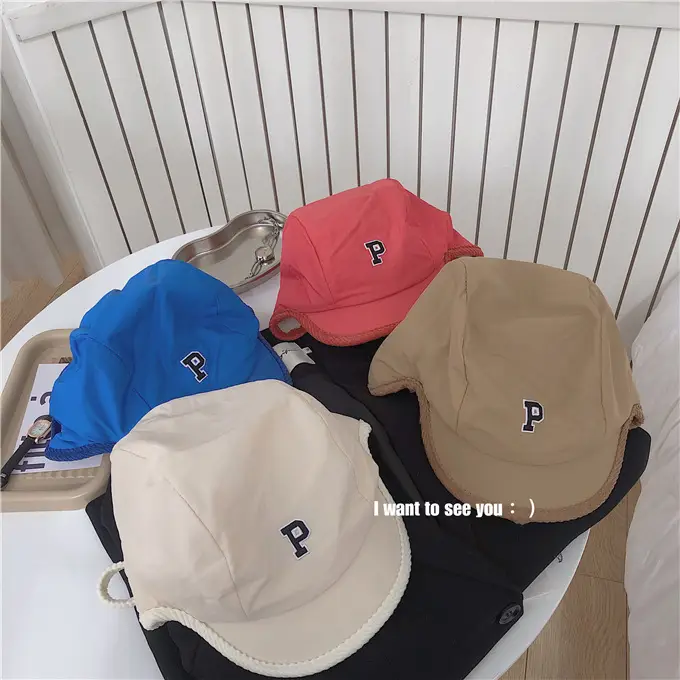 P Letter Ski Hat for Kids Cold Winter Windproof Warm Ear Protection - Image 7