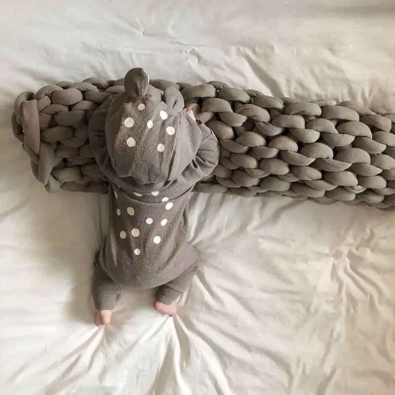 Brown Hooded Baby Jumpsuit for Newborn with Fawn Color - Image 7
