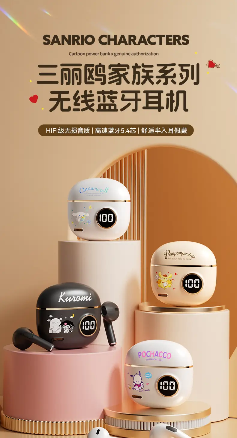 Sanrio Bluetooth Headset S190 with Digital Display — feature 1