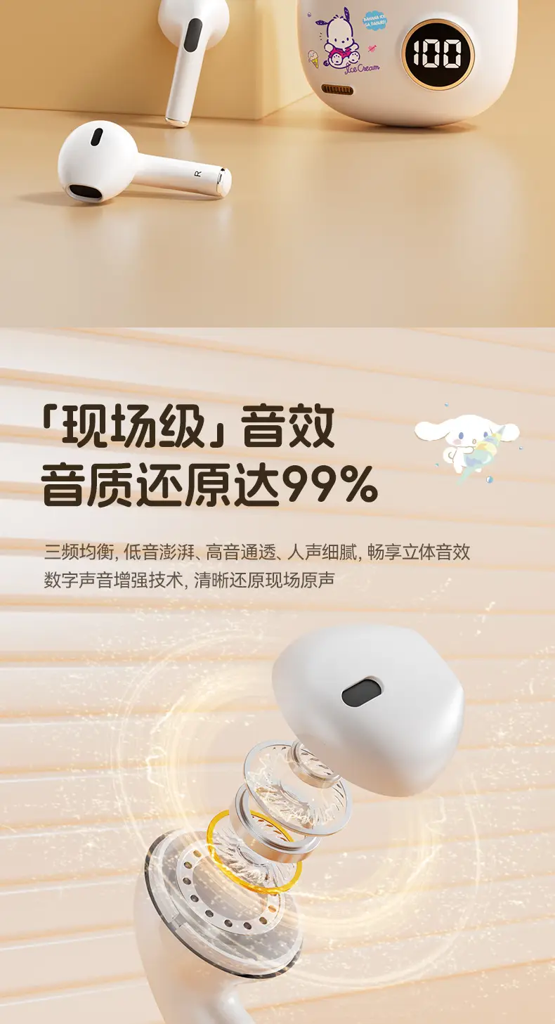 Sanrio Bluetooth Headset S190 with Digital Display — feature 5