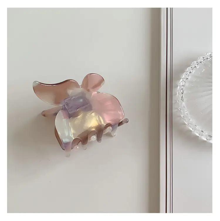 Acetic Acid Butterfly Hair Clip Women French Style Elegant Back — feature 17