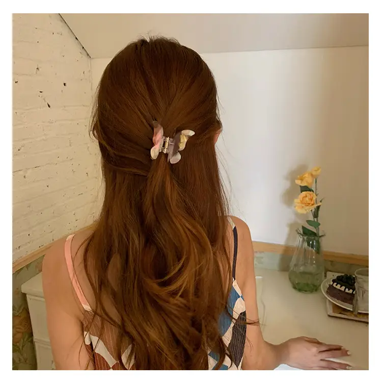 Acetic Acid Butterfly Hair Clip Women French Style Elegant Back — feature 6