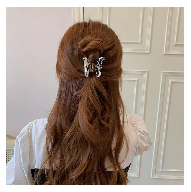 Acetic Acid Butterfly Hair Clip Women French Style Elegant Back — feature 7