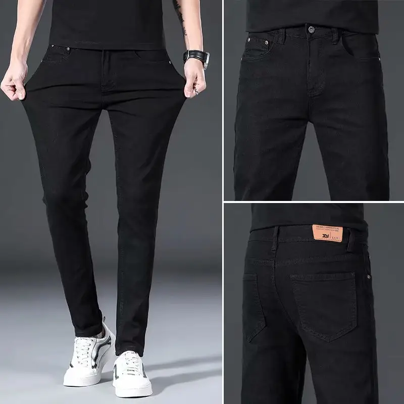 White Slim Fit Pencil Pants for Men 2021 Spring - Image 2