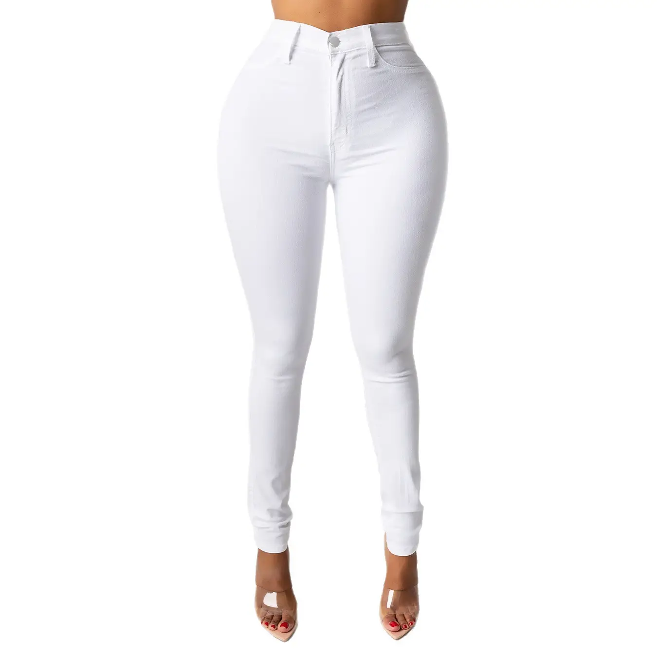 Women Slim Fit Jeans High Waist Blue 2023 - Image 6