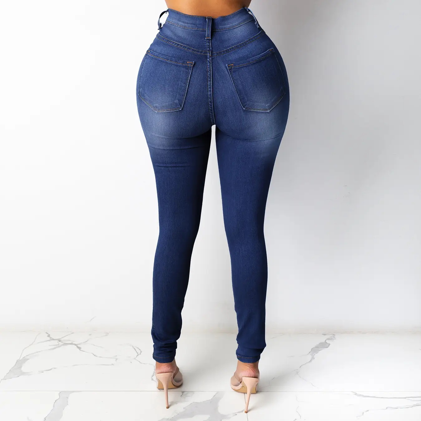 Women Slim Fit Jeans High Waist Blue 2023 — feature 11