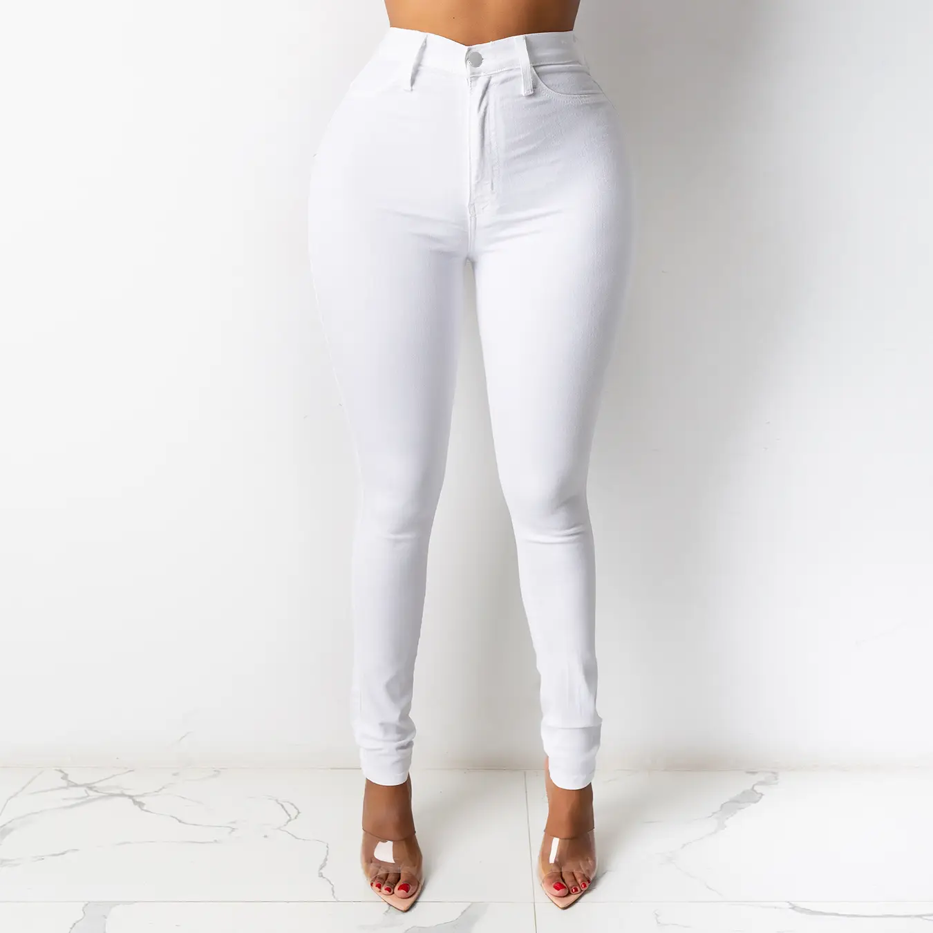 Women Slim Fit Jeans High Waist Blue 2023 — feature 8