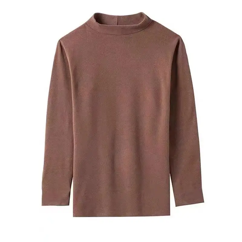 Men's White Long Sleeve T-Shirt with Collar Cut - Image 12