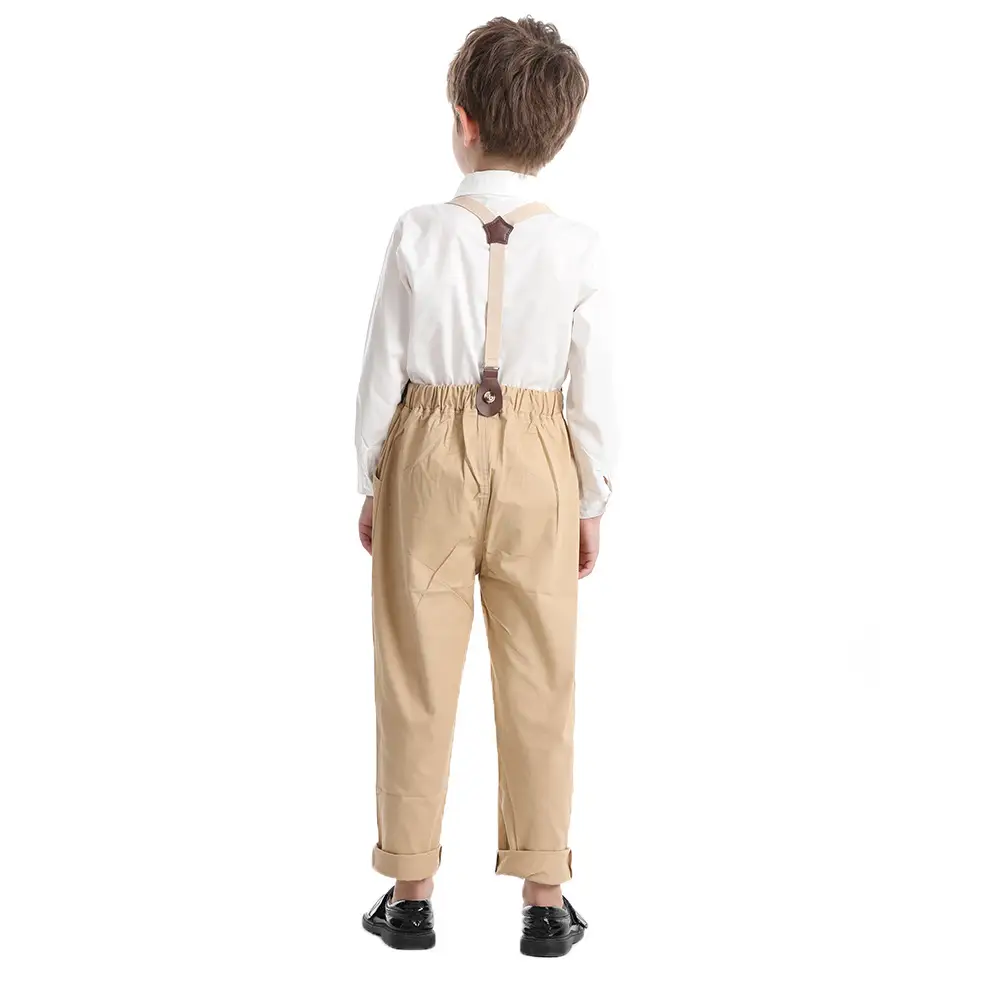 Korean Style Boys One Year Old Suit White Shirt Strapper Pants — feature 12