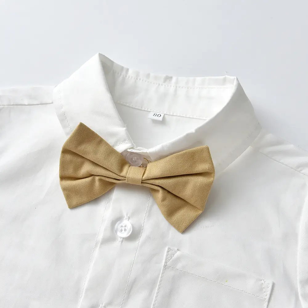 Korean Style Boys One Year Old Suit White Shirt Strapper Pants — feature 17
