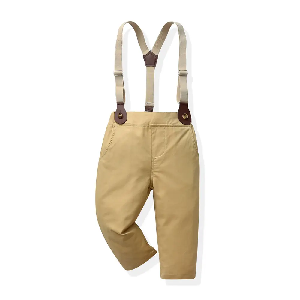 Korean Style Boys One Year Old Suit White Shirt Strapper Pants — feature 23