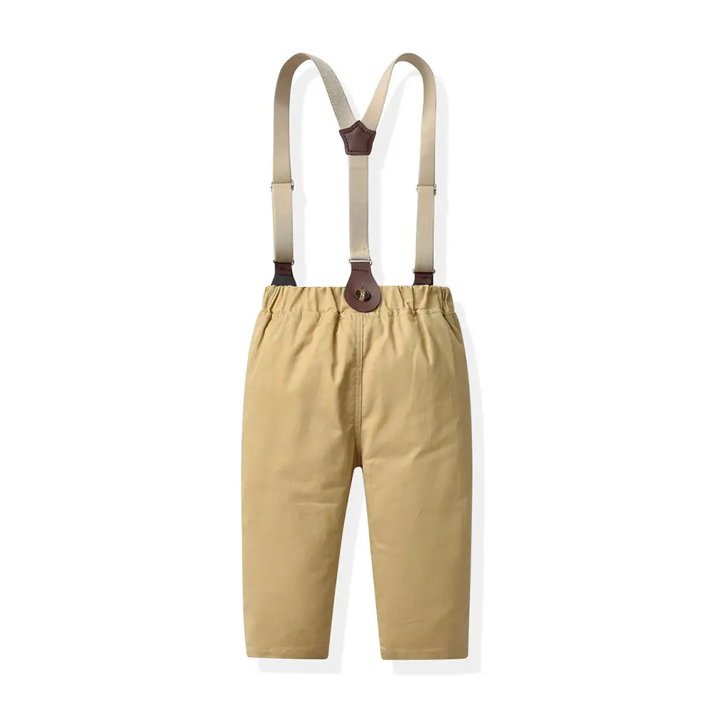 Korean Style Boys One Year Old Suit White Shirt Strapper Pants — feature 24