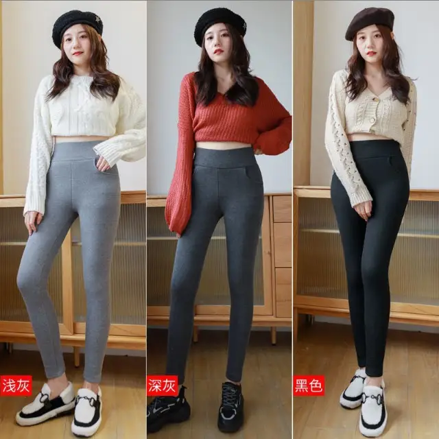 Women Velvet Leggings Black Extra Thick Winter Warm - Image 6