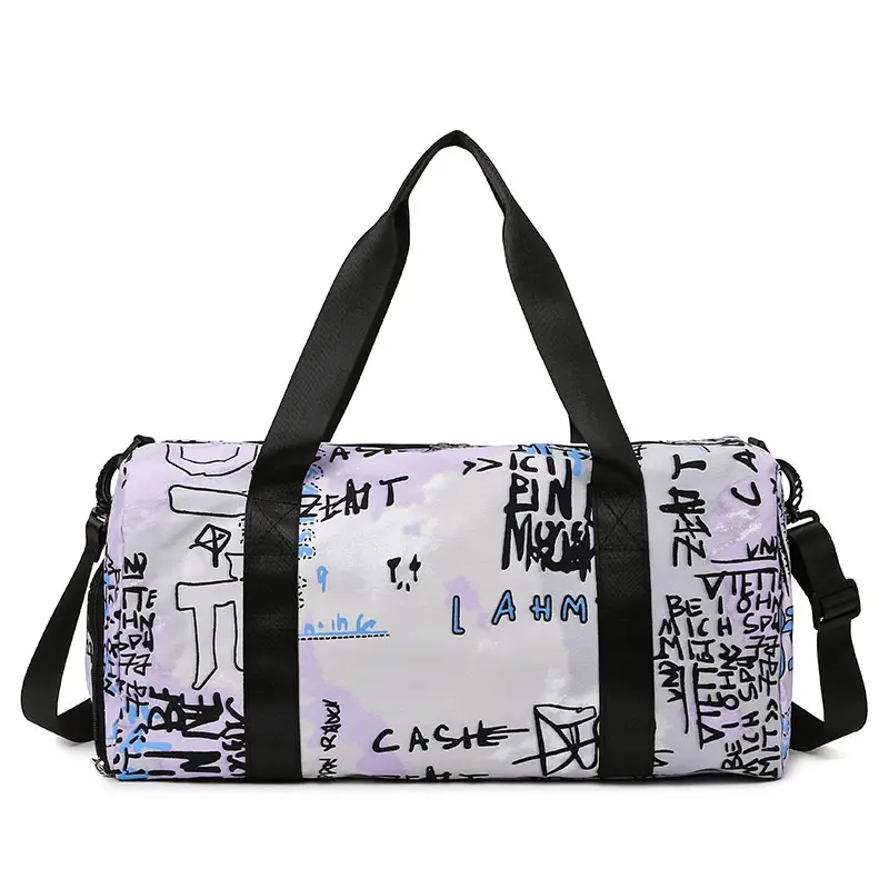 Women's Printed Travel Bag with Dry Wet Separation - Image 8