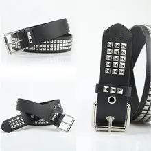 Black Punk Belt with Square Rivets for Men Women — feature 19