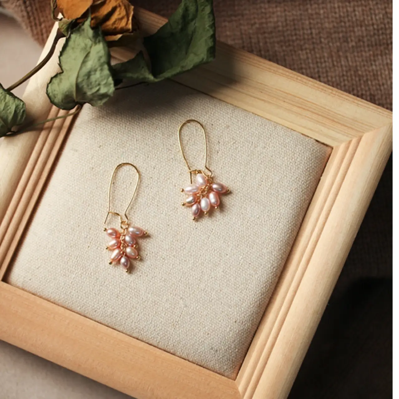 Natural Pearl Earrings with Gold Plating — feature 6