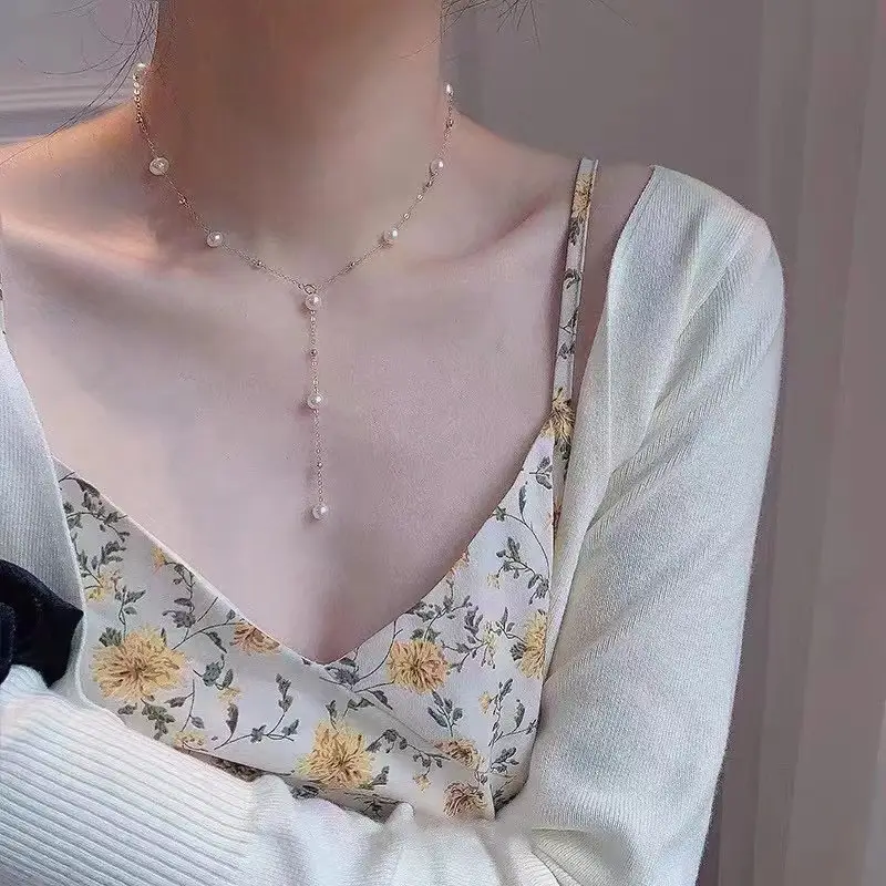 6MM Flat Star Pearl Necklace for Women - Image 4