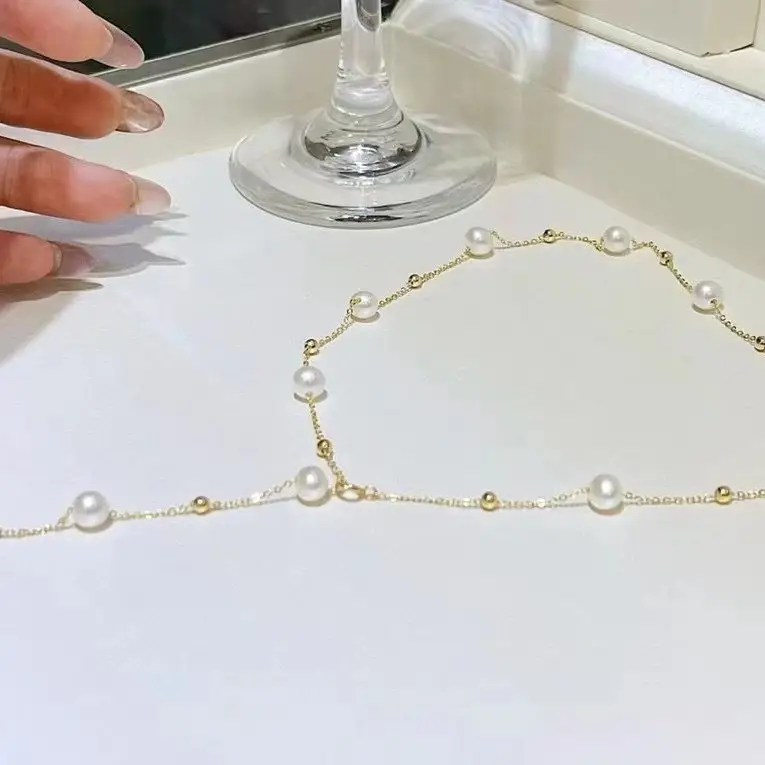 6MM Flat Star Pearl Necklace for Women - Image 5