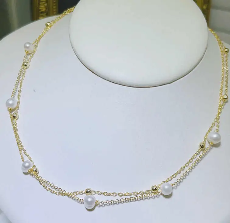 6MM Flat Star Pearl Necklace for Women - Image 2