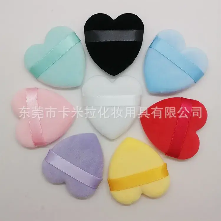Heart Shaped Makeup Powder Puff Multi Color