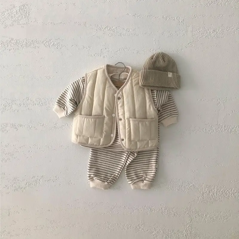 Baby Vest Set for Boys Girls Winter Warm Western Style - Image 2