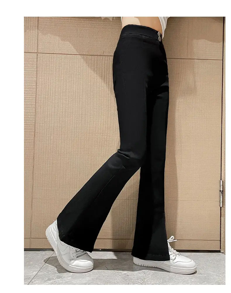 Girls Flared Pants Spring Autumn New Casual Slit Length — feature 24