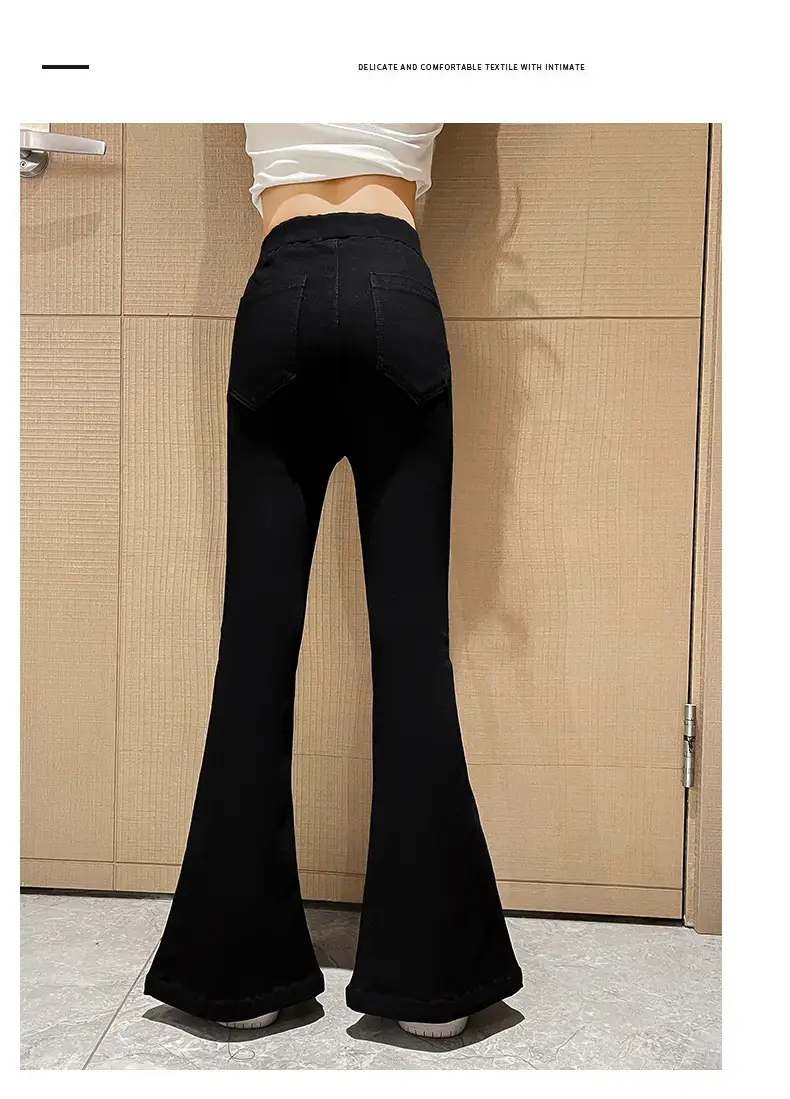 Girls Flared Pants Spring Autumn New Casual Slit Length — feature 26