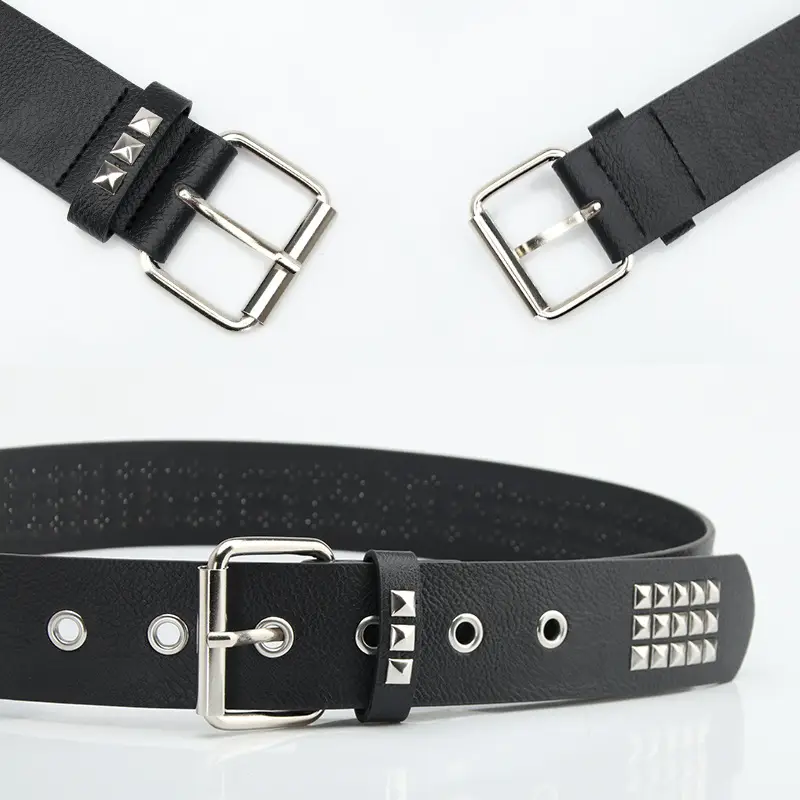 Women's Black Square Beads Belt for Men & Women - Image 4